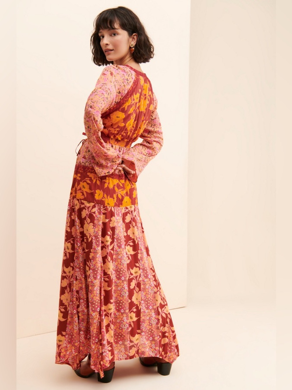 Free People Tilda Wrap Dress Size S - Picture 3 of 16